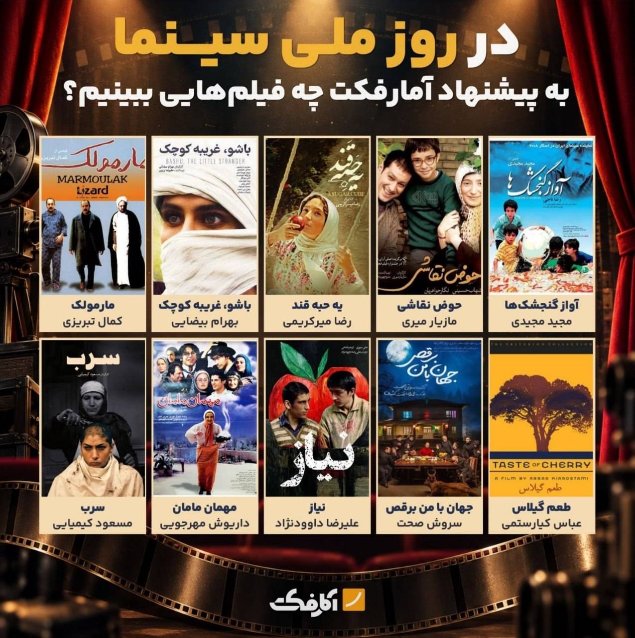 پیشنهادهای سینمایی آمارفکت به مناسبت روز ملی سینما